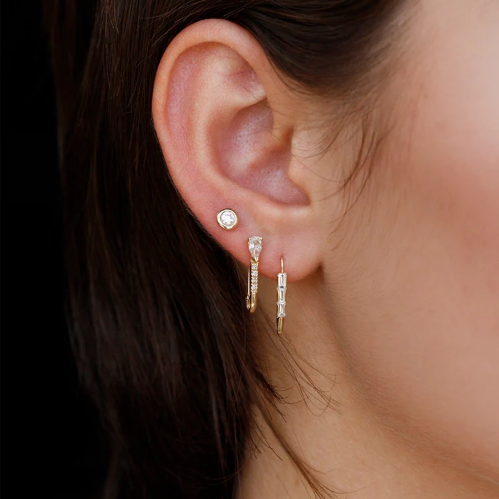 Loren Stewart 14k Sapphire Diamond Mini Safety Pin